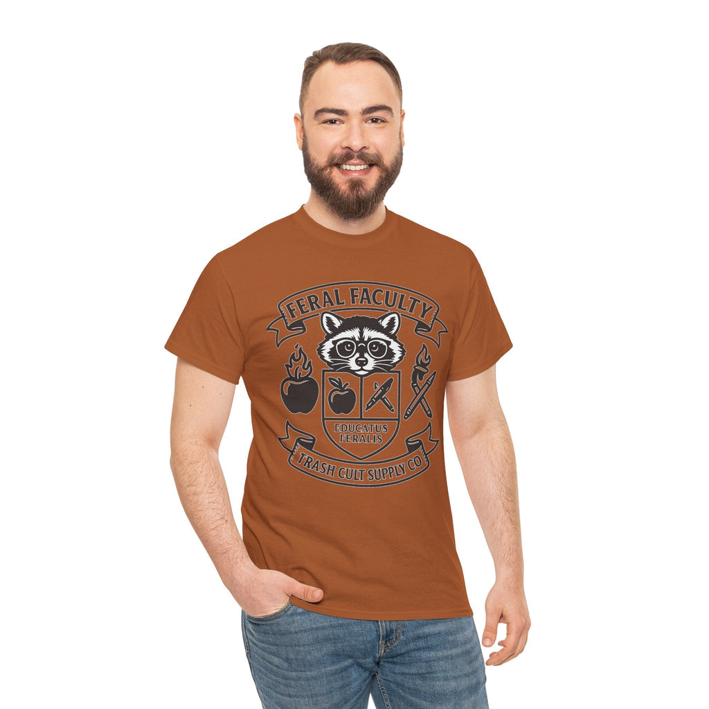 Feral Faculty Tee, Fun Teacher Shirt, Animal Lover Gift, Cool Graphic Tee, Casual Everyday Wear, Unisex Cotton T-Shirt