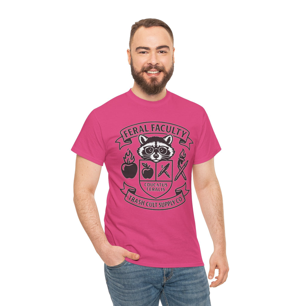 Feral Faculty Tee, Fun Teacher Shirt, Animal Lover Gift, Cool Graphic Tee, Casual Everyday Wear, Unisex Cotton T-Shirt