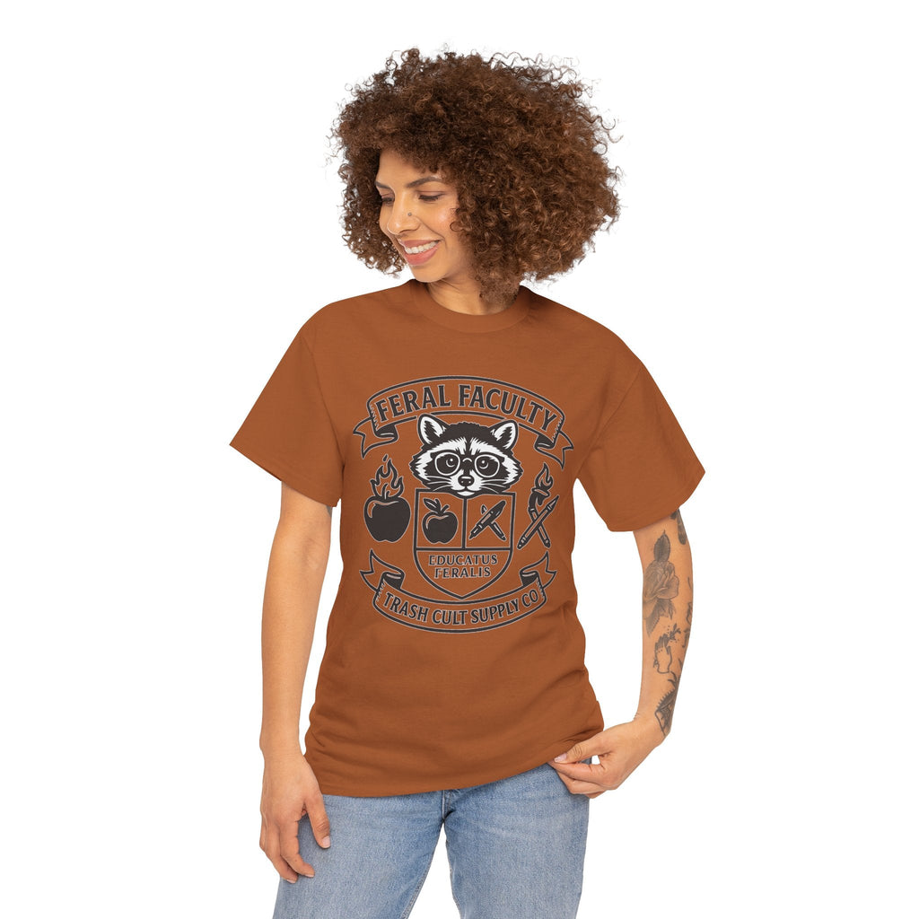 Feral Faculty Tee, Fun Teacher Shirt, Animal Lover Gift, Cool Graphic Tee, Casual Everyday Wear, Unisex Cotton T-Shirt