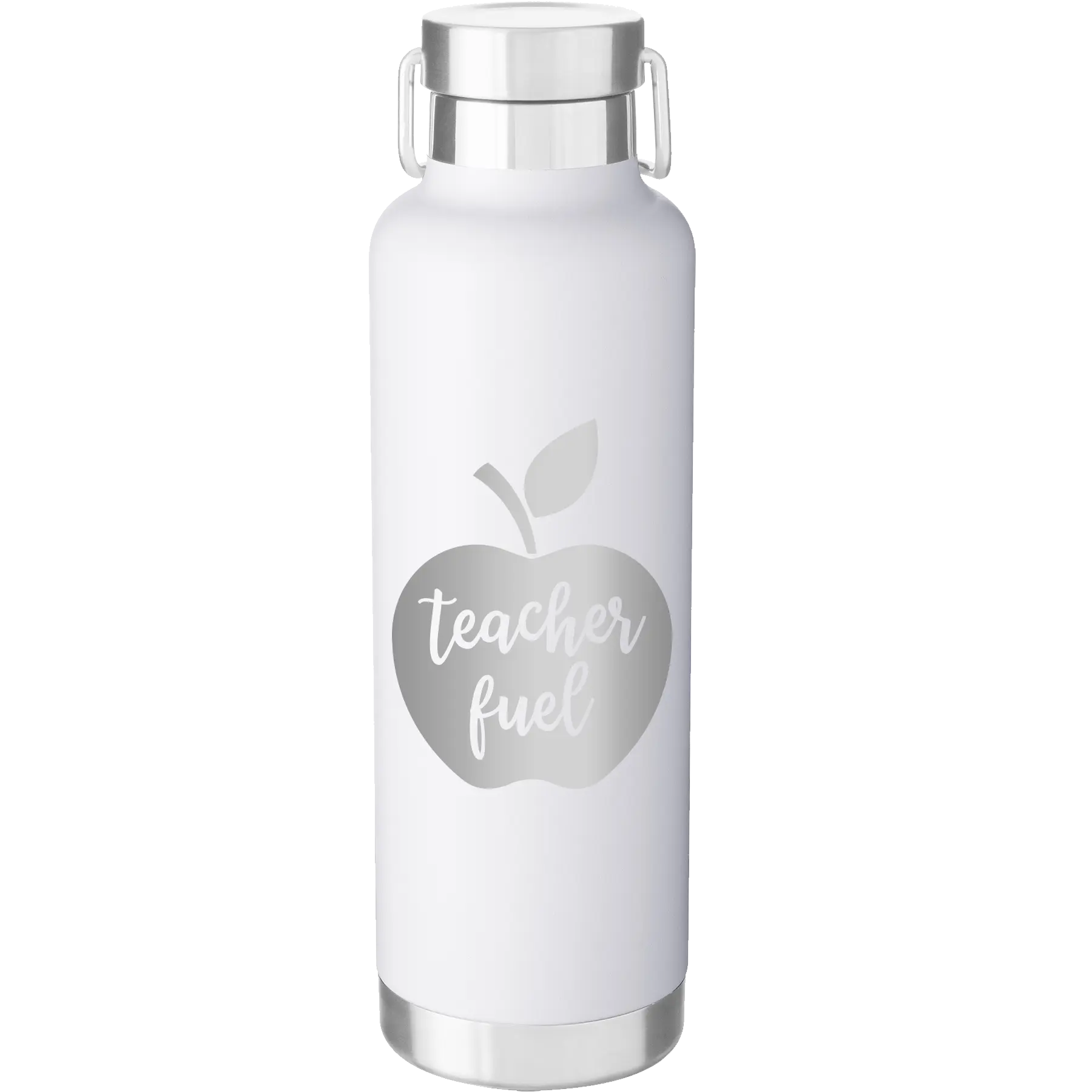 Teacher Fuel 24 oz Water Bottle | White