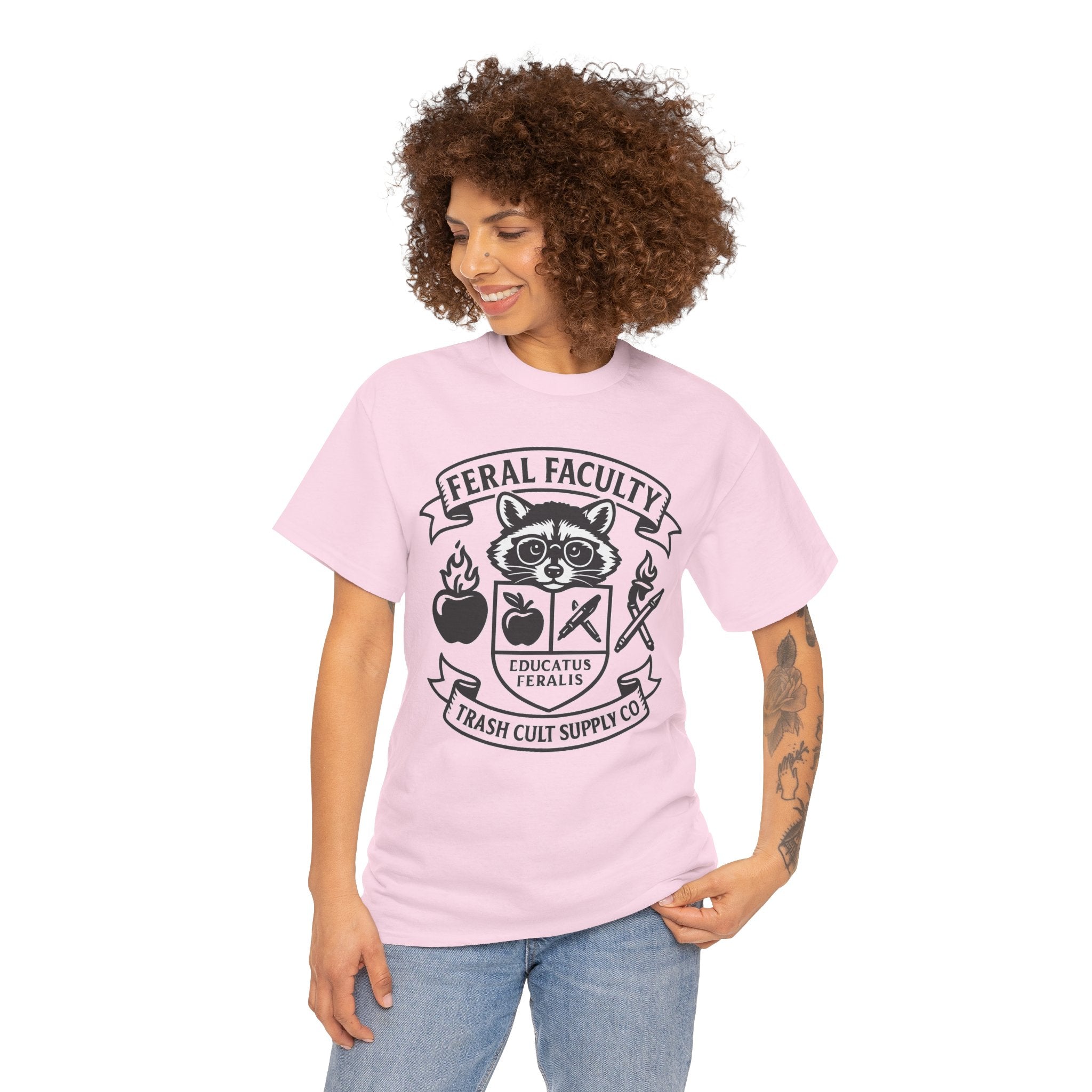 Feral Faculty Tee, Fun Teacher Shirt, Animal Lover Gift, Cool Graphic Tee, Casual Everyday Wear, Unisex Cotton T-Shirt