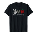 Peace Love Teach Teacher Supplies Stuff T-Shirt - Graphic Print Men Women