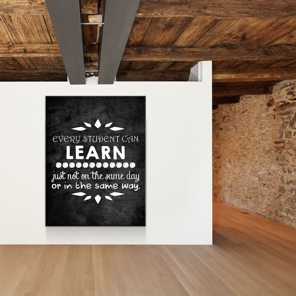 Classroom Decor, Every Student Can Learn Canvas Wall Art, Student Art, Teacher Gift, School Class Art, Teacher Motivational Art
