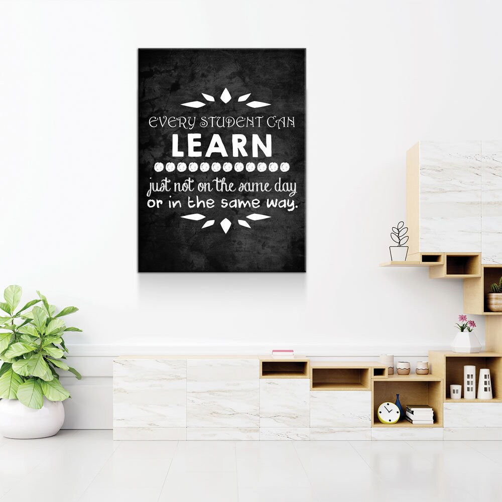 Classroom Decor, Every Student Can Learn Canvas Wall Art, Student Art, Teacher Gift, School Class Art, Teacher Motivational Art