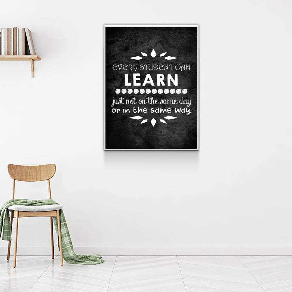 Classroom Decor, Every Student Can Learn Canvas Wall Art, Student Art, Teacher Gift, School Class Art, Teacher Motivational Art