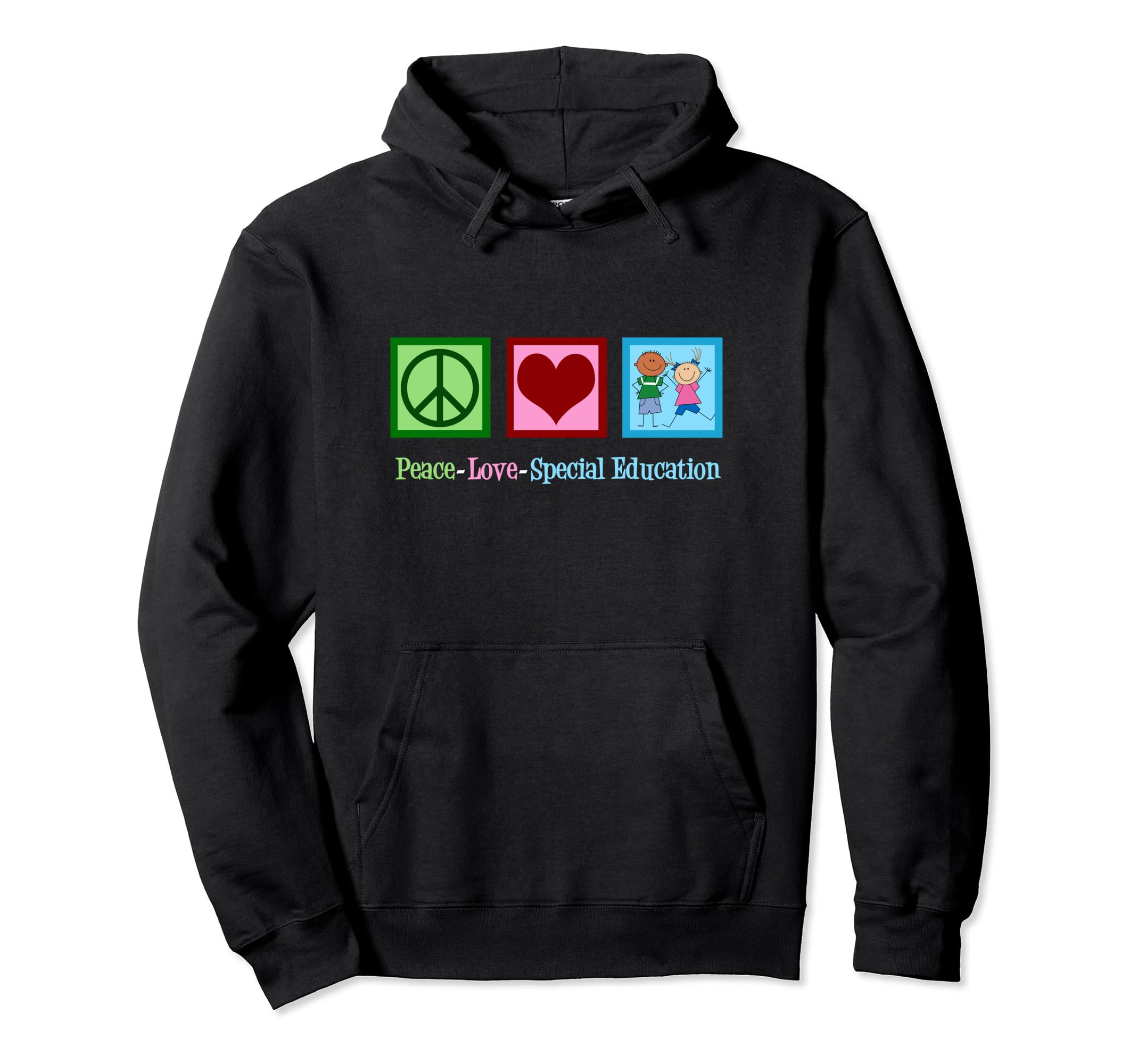 Peace Love Special Education Teacher Hoodie - Novelty Apparel Men Women