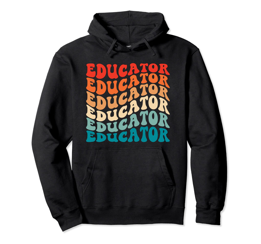 Groovy 70S Educator Teacher Funny Boho Hoodie - Novelty Apparel Men Women