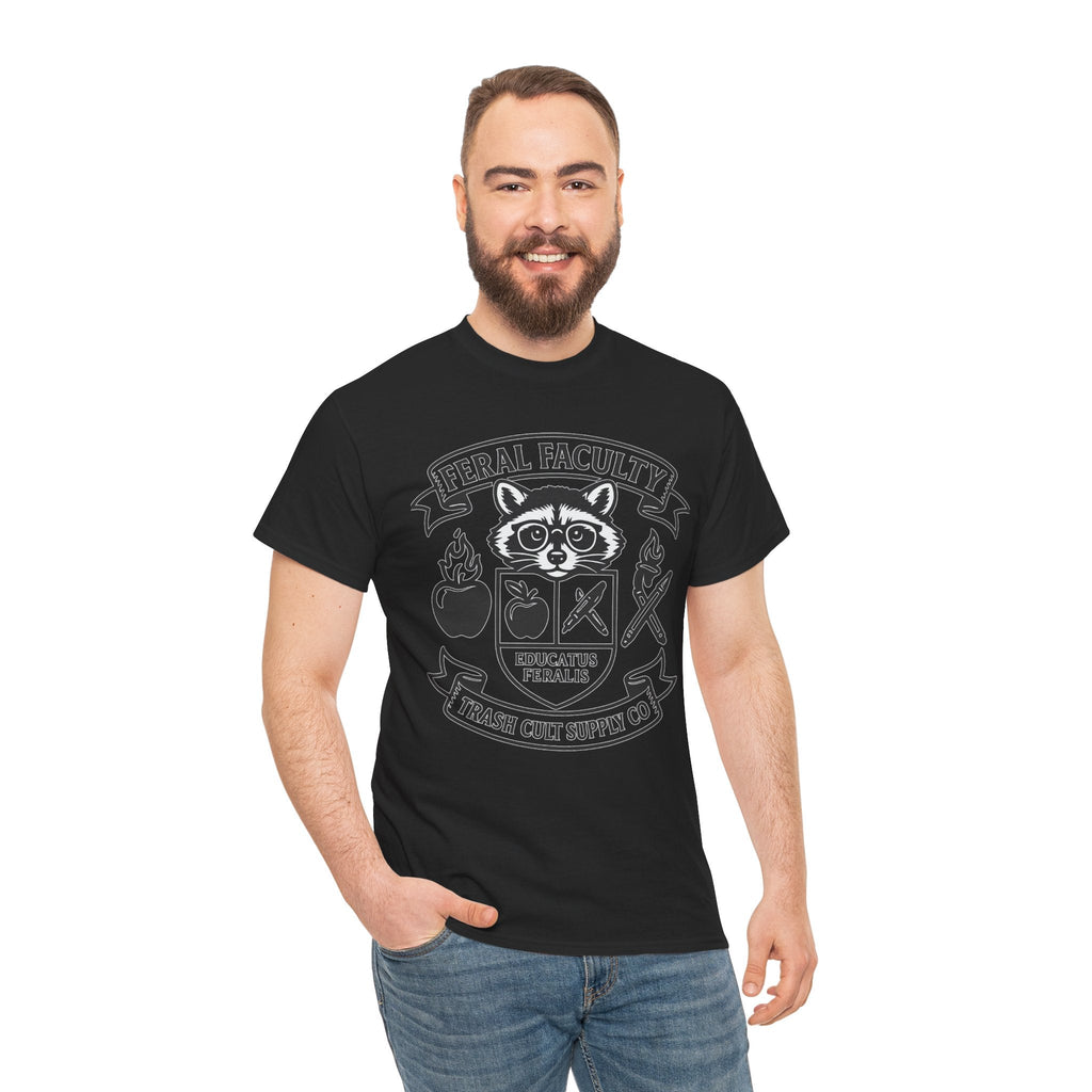 Feral Faculty Tee, Fun Teacher Shirt, Animal Lover Gift, Cool Graphic Tee, Casual Everyday Wear, Unisex Cotton T-Shirt