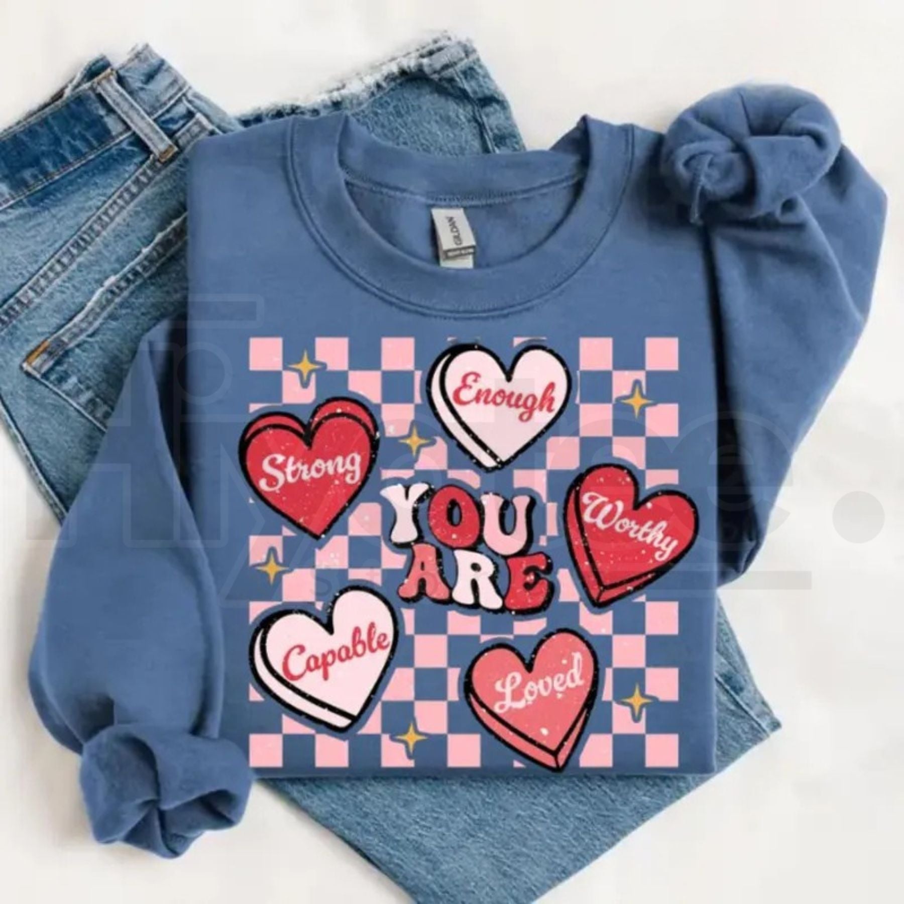 Retro "You Are Loved" Teacher Valentine Sweatshirt: Cute Heart Back to School Sweater