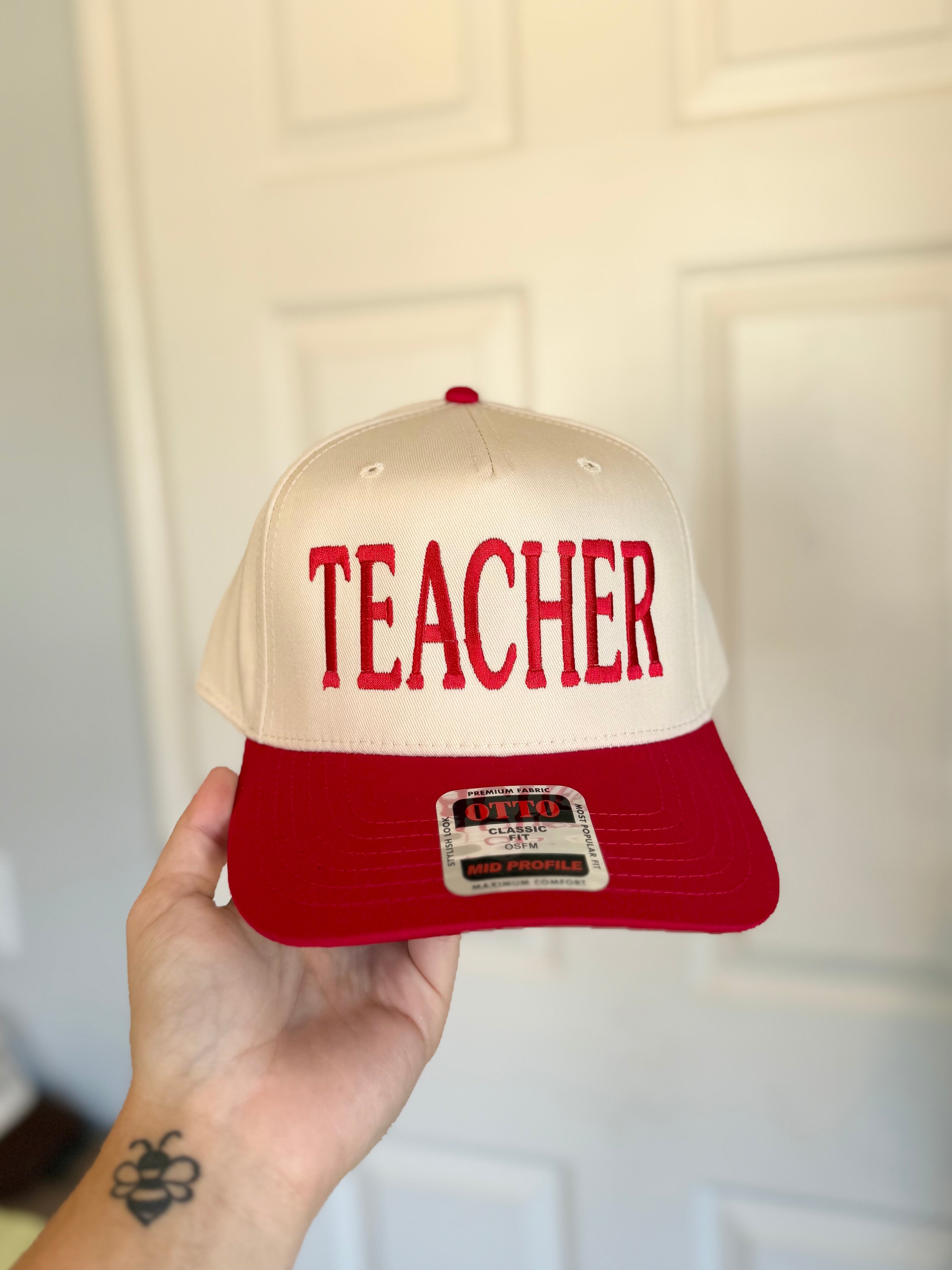 TEACHER Embroidered Hat