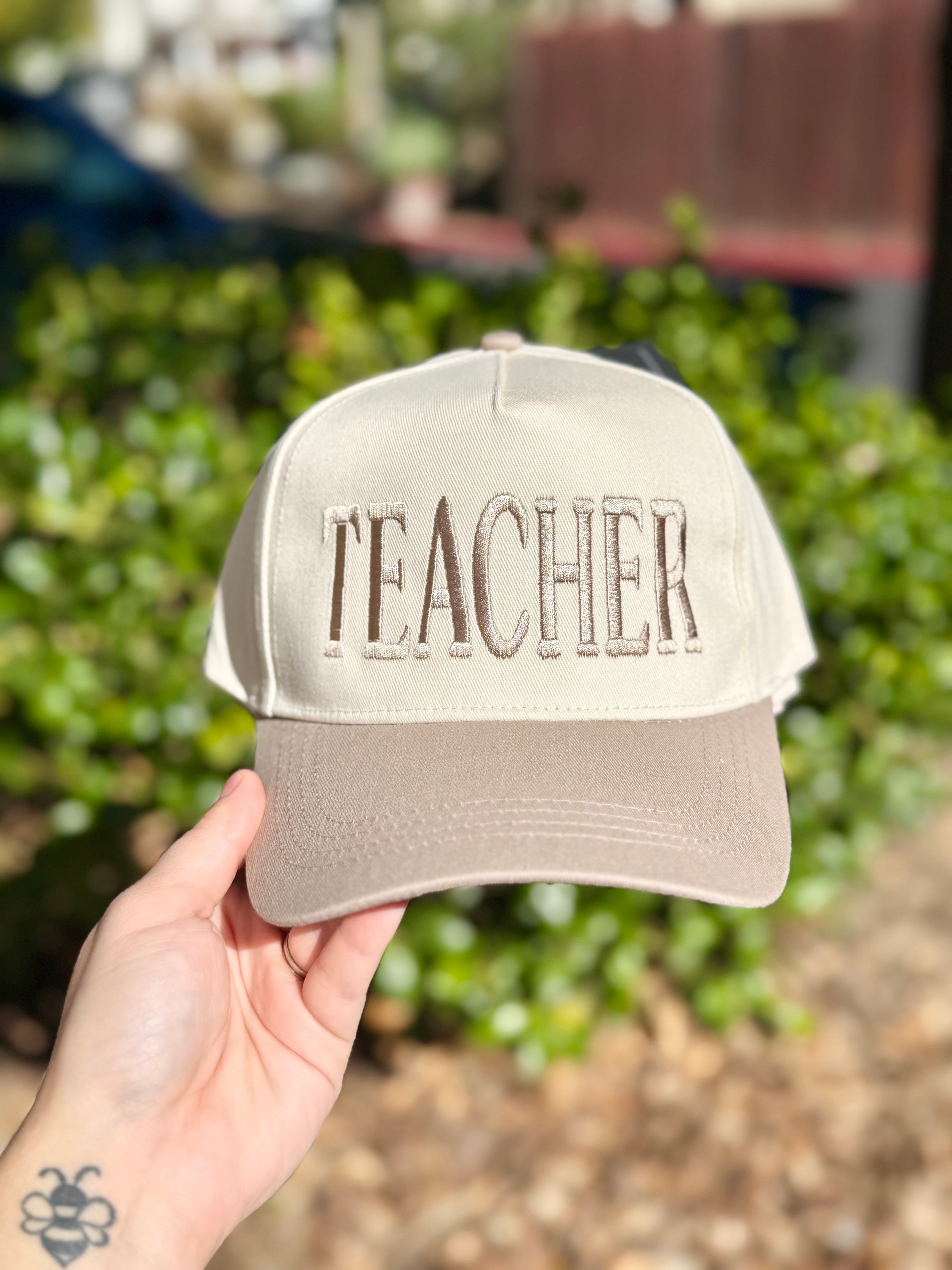 TEACHER Embroidered Hat