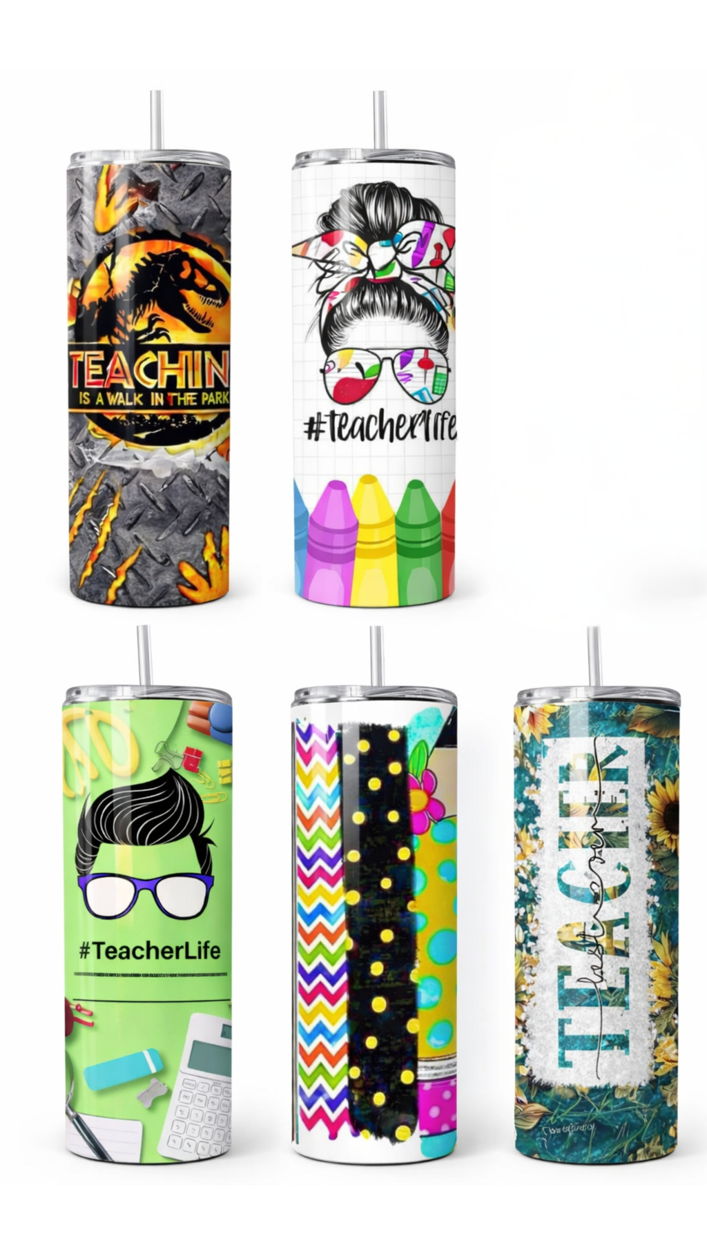 Teacher-Themed Stainless Steel Tumbler – Thoughtful & Colorful Gift 2