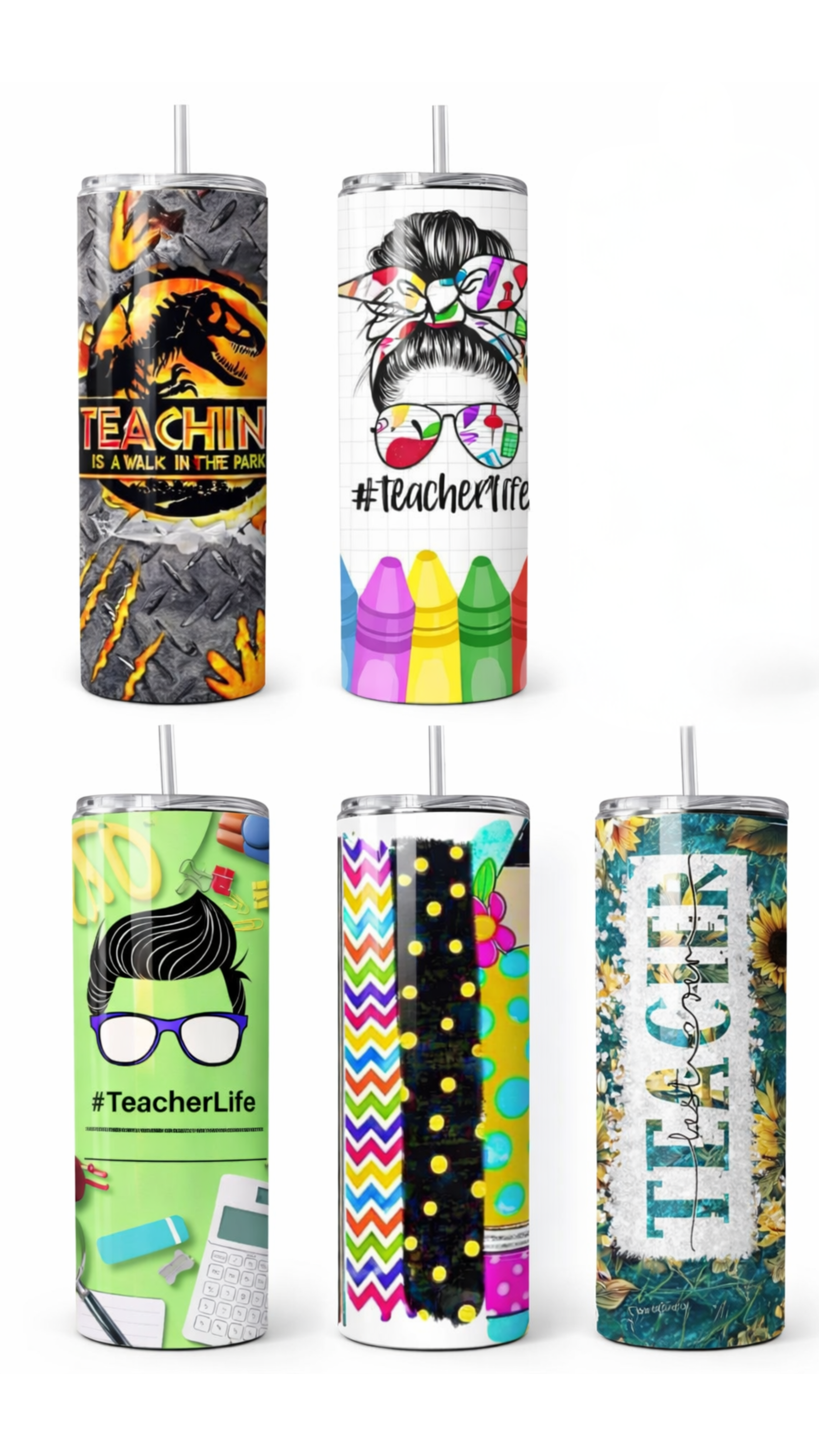 Teacher-Themed Stainless Steel Tumbler – Thoughtful & Colorful Gift 2