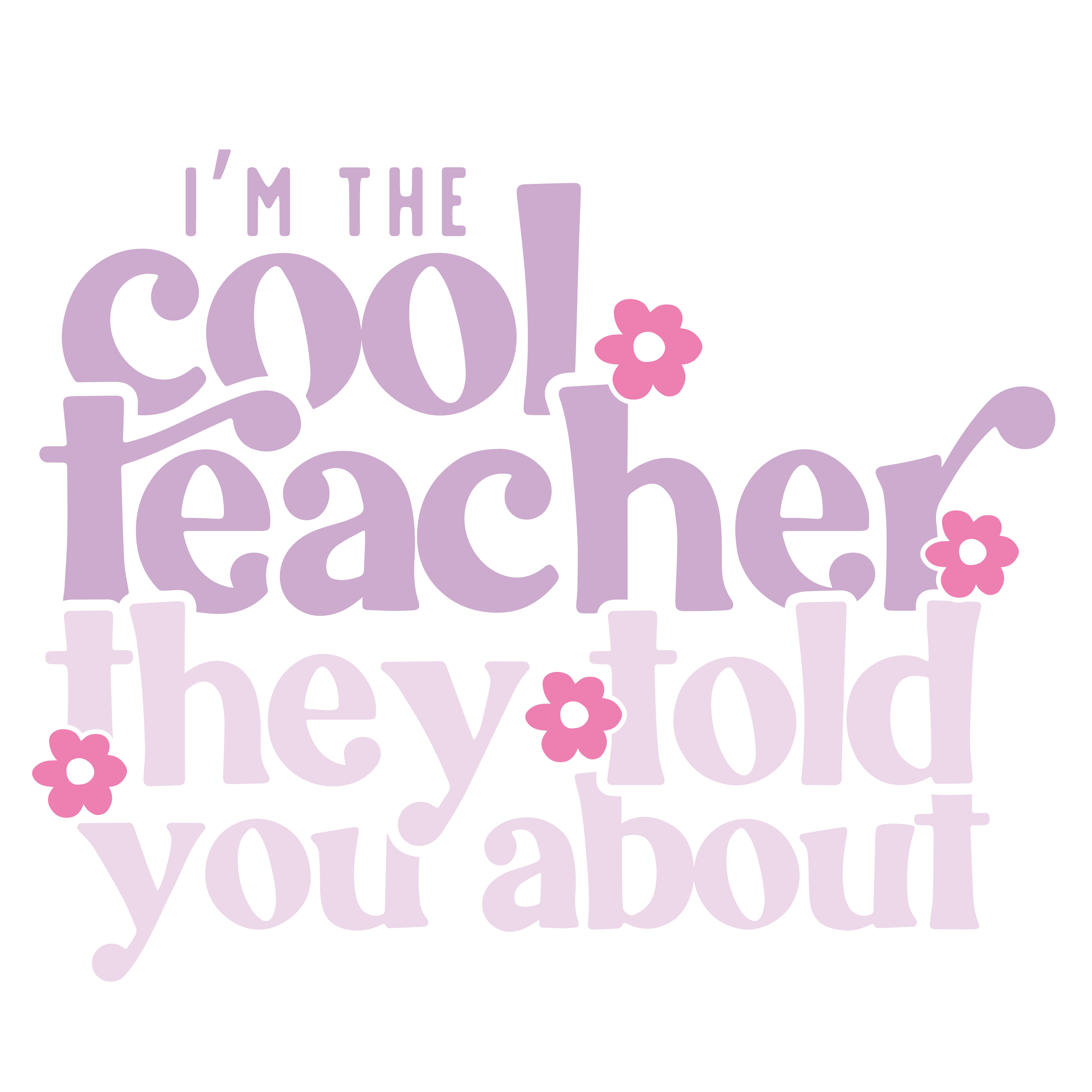 The Cool Teacher DTF Transfer
