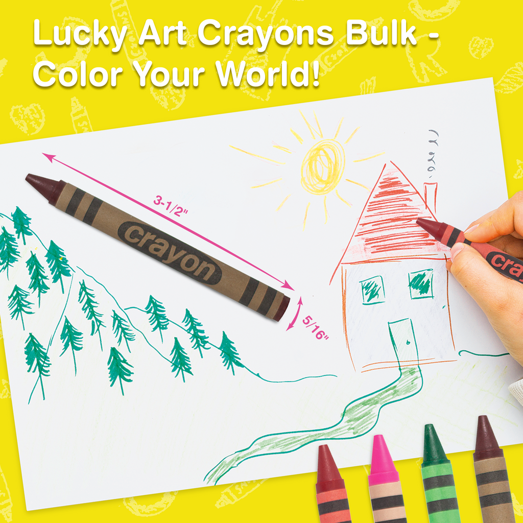 80-Pack Brown Crayons Bulk – Standard Size, Non-Toxic, Classroom & Party Supply