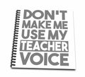 3dRose Don’t Make Me Use My Teacher Voice - Drawing Books (db_325915)