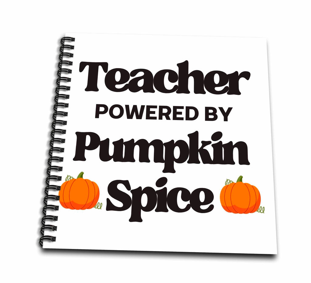 3dRose Teacher Powered by Pumpkin Spice - Drawing Books (db-372015)
