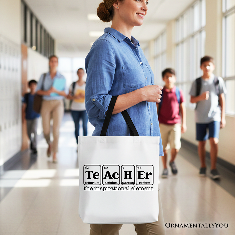 Teacher The Inspirational Element Tote Bag, Periodic Table Appreciation Gift Shopper