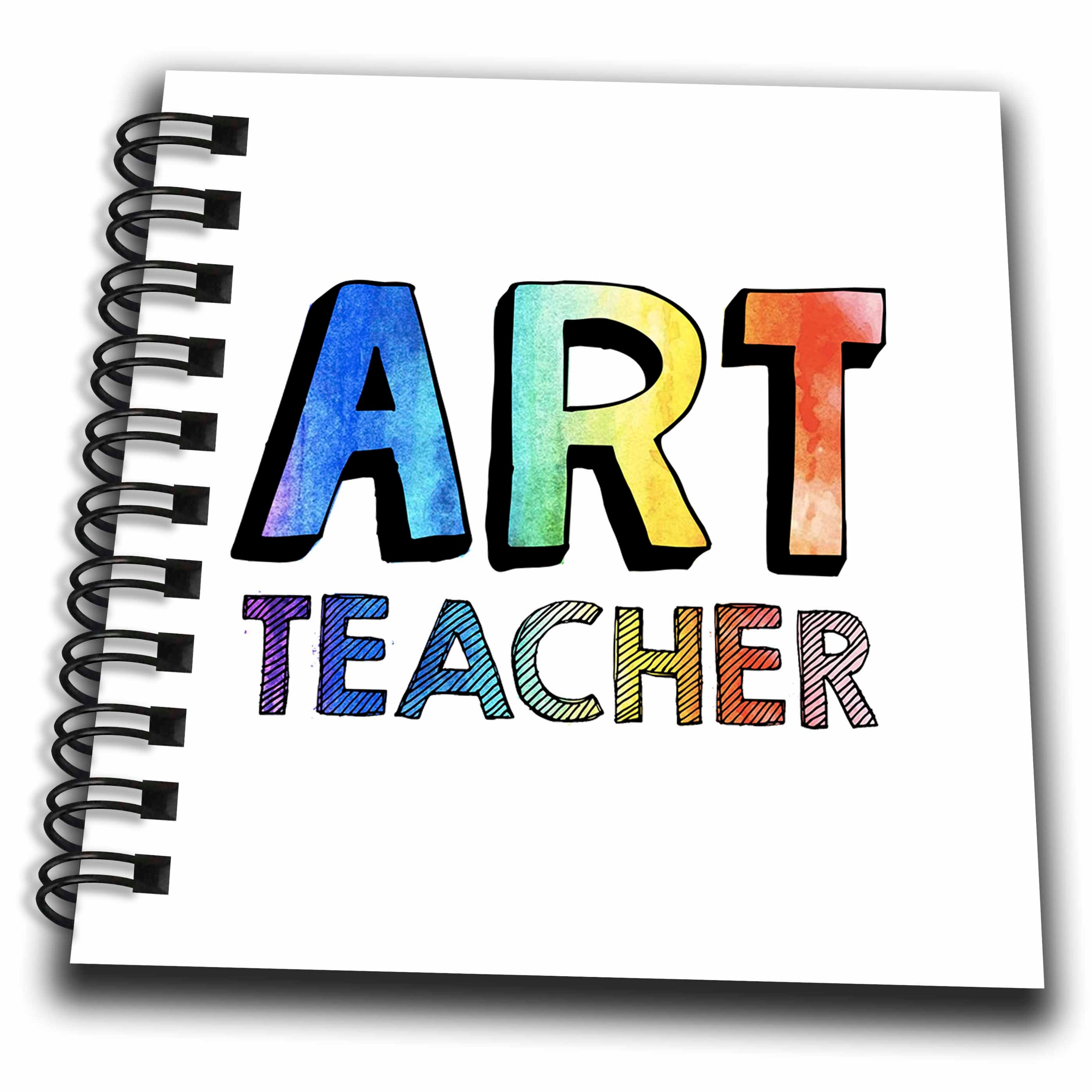 3dRose Francesca Levy- Education - Art Teacher in painted bubble letters - Drawing Books (db_335823)