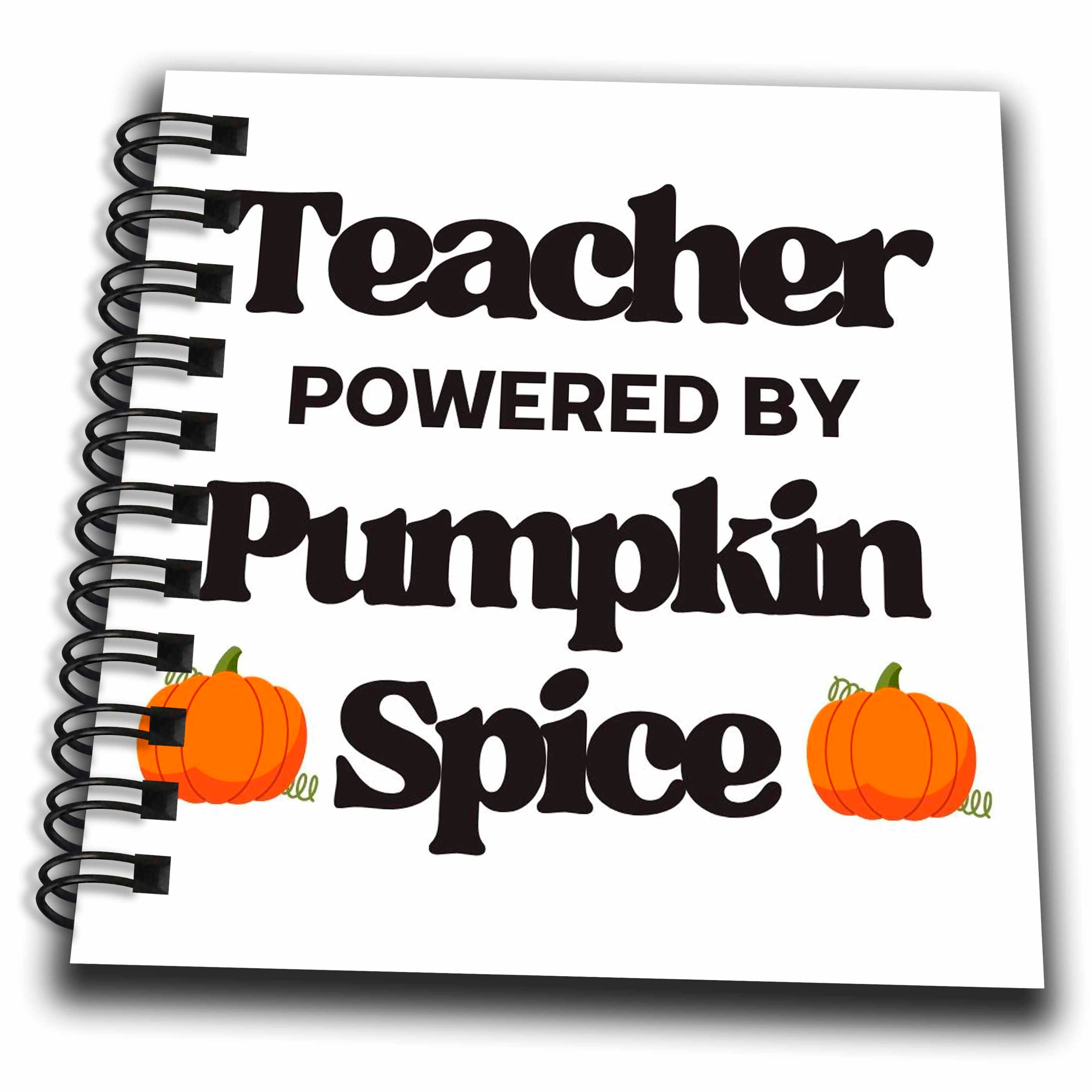 3dRose Teacher Powered by Pumpkin Spice - Drawing Books (db-372015)