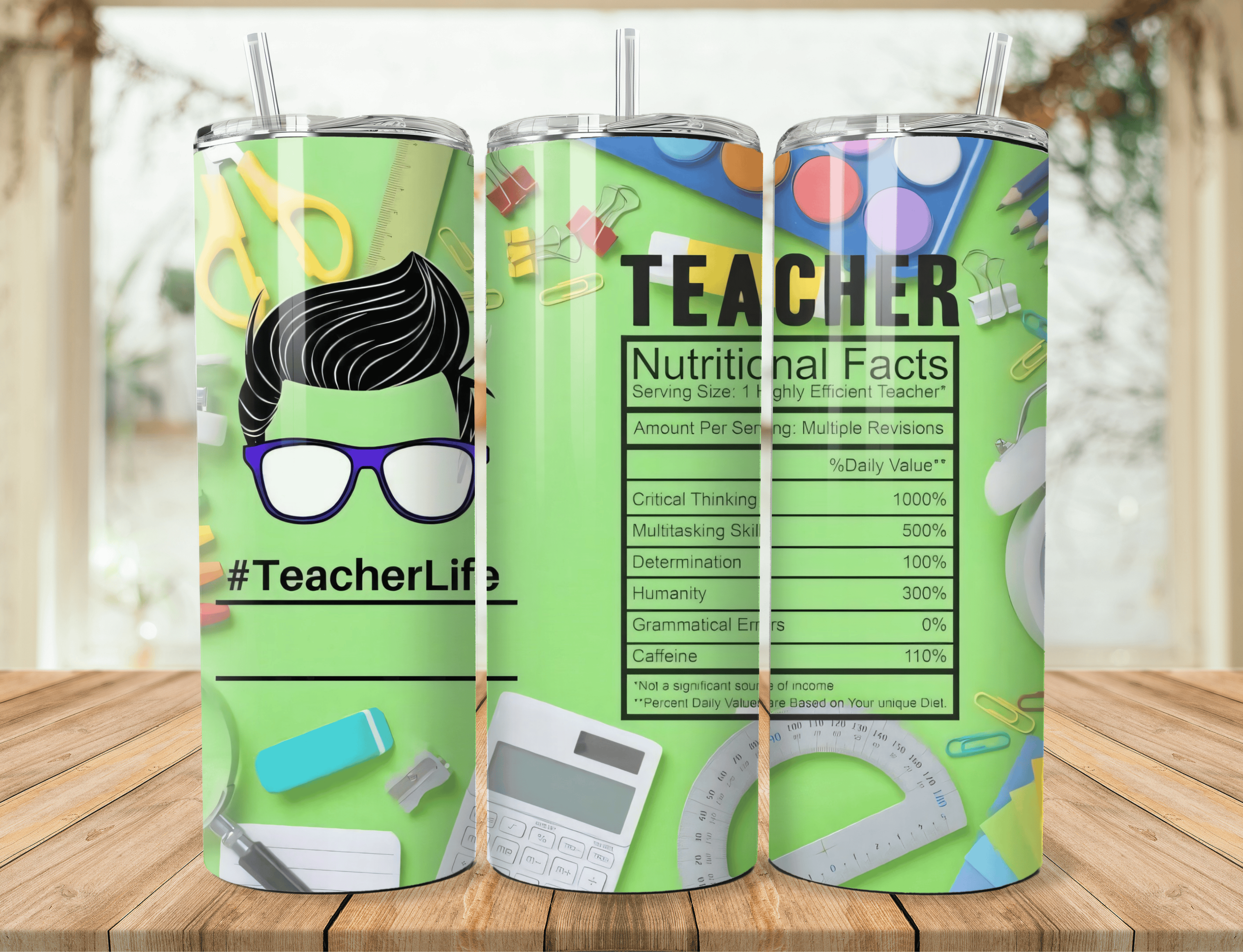 Teacher-Themed Stainless Steel Tumbler – Thoughtful & Colorful Gift 2