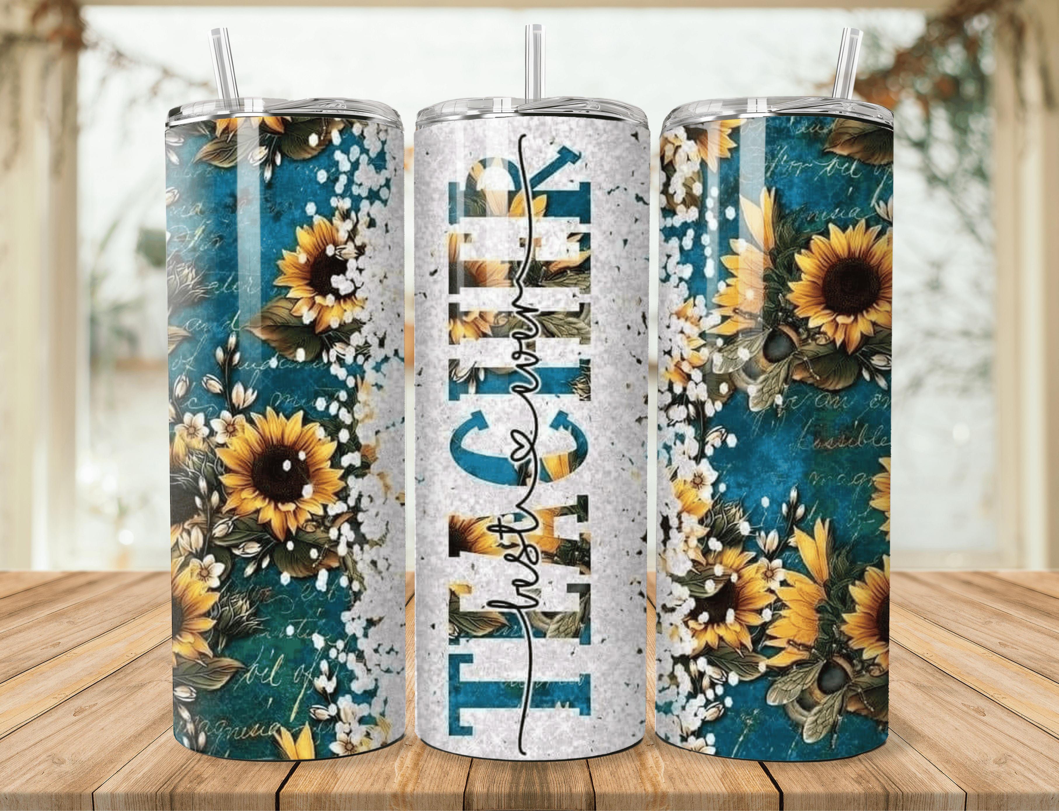 Teacher-Themed Stainless Steel Tumbler – Thoughtful & Colorful Gift 2