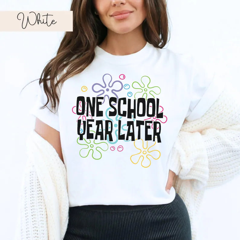 "I Survived One School Year" Teacher T-Shirt