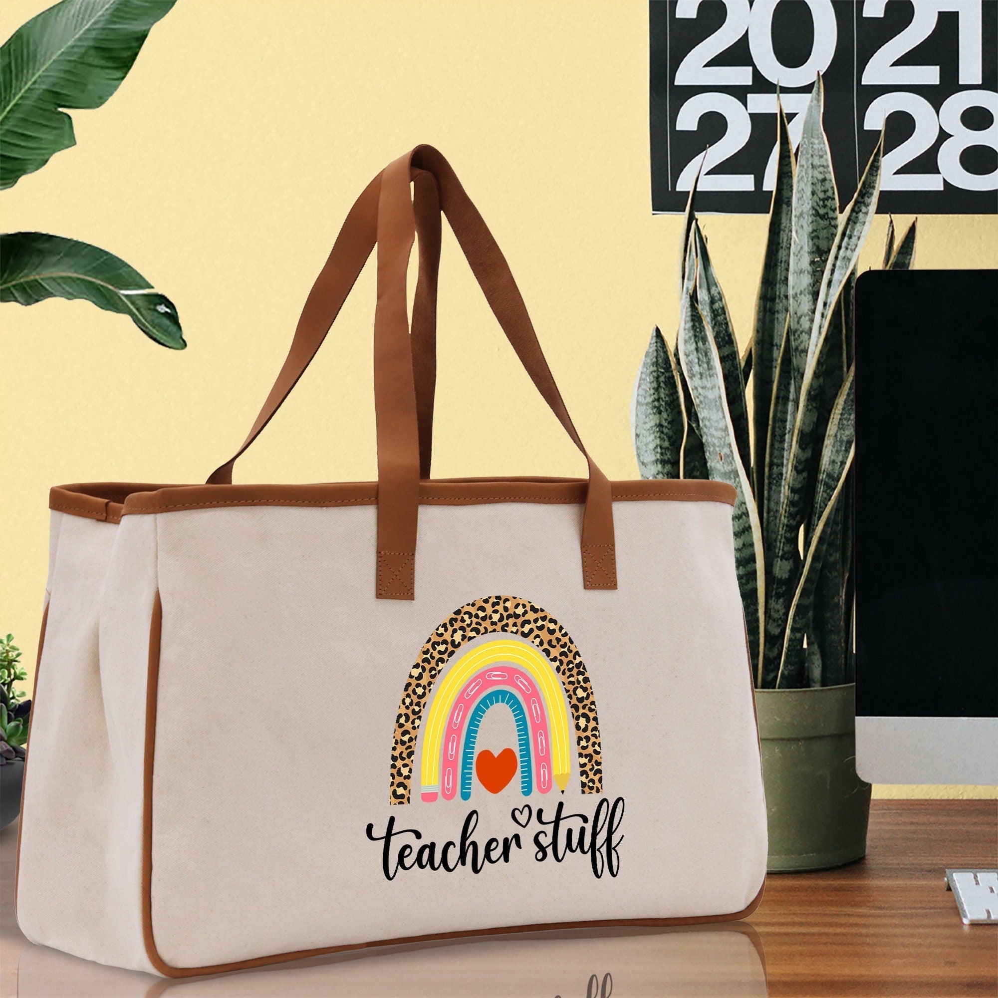 Teacher Stuff Tote Bag Teacher Bag Teacher Gift Teacher Retirement Gift Best Teacher Gifts Teacher Appreciation Gift Teacher Strong Tote Bag