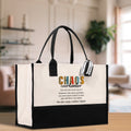 Chaos Coordinator Cotton Canvas Tote Bag Teacher Birthday Tote Bag Teacher Retirement Gift Administrative Professionals Day Gift