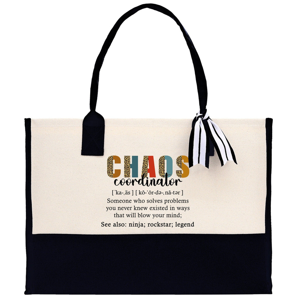 Chaos Coordinator Cotton Canvas Tote Bag Teacher Birthday Tote Bag Teacher Retirement Gift Administrative Professionals Day Gift